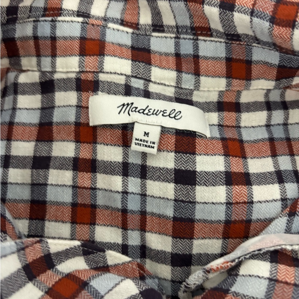 Madewell Hayden Popover Top in Burling Plaid - Medium - Picture 7 of 7